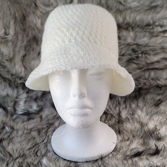 Chic Cream Crochet Bucket Hat - Picture 6 of 15